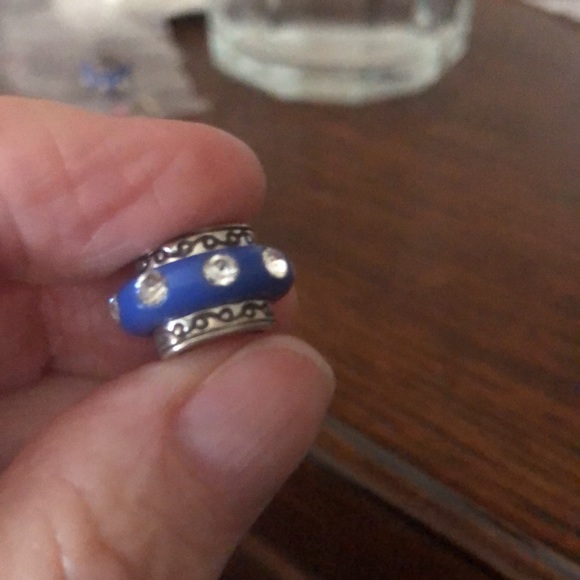 Brighton Oblong Blue Charm with Crystals - Picture 2 of 2